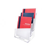 Deflecto literature holder - for A4 - clear