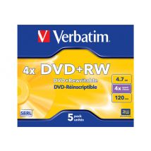 Verbatim DataLifePlus - DVD+RW x 5 - 4.7 GB - storage media