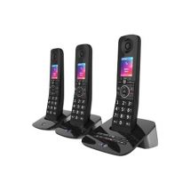 BT Premium Phone Trio - cordless phone - answering system with caller ID + 2 additional handsets - 3-way call capability