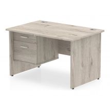 Dynamic Impulse - desk - rectangular - grey oak