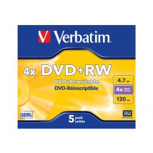 Verbatim DataLifePlus - DVD+RW x 5 - 4.7 GB - storage media