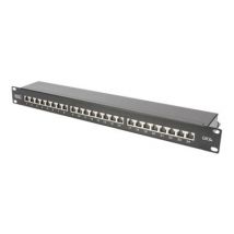 DIGITUS Patchpanel 1HE 24-Port Cat6a geschirmt schwarz