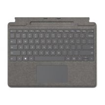 Microsoft Surface Pro Signature Keyboard - keyboard - with accelerometer, touchpad, Surface Slim Pen 2 storage and charging tray - QWERTY - UK - platinum Input Device