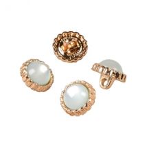 Lot De 6 Boutons Bijou Perle Vert D'Eau 11mm - My mercerie