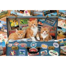 Puzzle 3 Petits Chatons Tigres Dans Une Valise 200 Pieces - Collection Animaux - Educa - 18065 - Educa