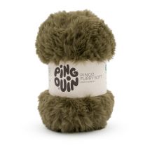 Pelote Fausse Fourrure Pingo Furry Soft - 100gr - Pingouin Kaki Clair