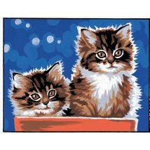 Kit Canevas Chatons 20x25cm - Margot