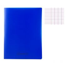 Cahier - 24x32(cm) - Grands Carreaux - 96 Pages - Couverture En Polypro Bleu - Sans Spirale - Hamelin