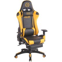 Chaise De Bureau Racing Turbo Avec Repose-pieds Noir/jaune - Ovegna