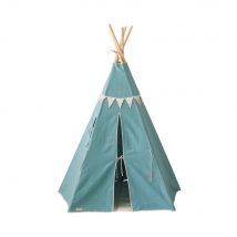 Tente Tipi Avec Guirlande - Bleu Etoile - Moi Mili