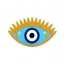 Patch Mauvais Oeil, Écusson Brodé, Motif Thermocollant Oeil Porte-bonheur 8 Cm, Made In France - Saperlipopette by Léna