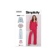 Patron Simplicity 9928 - Haut, Pantalon Et Short Taille N°fr 34-52