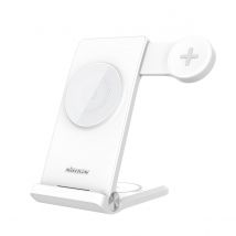 Nillkin Chargeur Sans Fil 3-en-1 Magsafe Pour Smartphone / Écouteurs Tws / Galaxy Watch Blanc