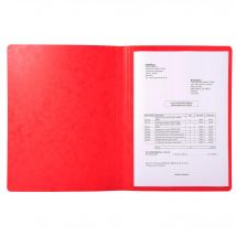 Chemise A Dos Rainé Carte Lustrée 400gm2 - 24x32cm - Rouge - X 50 - Exacompta