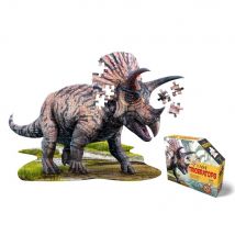 I Am Puzzle Jr.: Triceratops 83.82x60.96cm, 100pcs, En Boîte 29.21x24.13x7.62cm, Madd Capp Puzzle, 5+