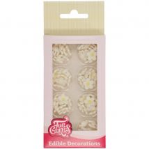 Funcakes 64 Petites Fleurs Blanches - Sucre - CakeSupplies