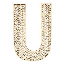 Lettre U En Bois Alphabet Géant Ajouré 24 Cm - Megacrea DIY