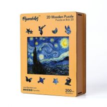 Puzzle 2d En Bois Adulte - La Nuit Étoilée De Van Gogh - Figured'Art