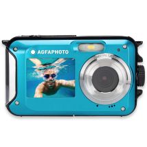 Agfa Photo Realishot Wp8000 - Appareil Photo Numérique Étanche, 3m/10, 24 Mp, Vidéo Full Hd, Double Écran Lcd, Zoom Digital 16x, Stabilisateur 
