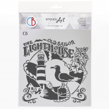 Pochoir Plastique Souple Réutilisable 24 X 22 Cm Ciao Bella Ocean Club 035 - CIAO BELLA