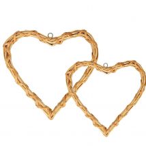 2 Coeurs En Osier 30/20 Cm - Artemio
