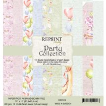 10 Papiers Scrapbooking 30 X 30 Cm Reprint Party Collection Scrapbooking