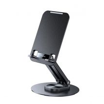 Usams Support Bureau Pour Tablettes Et Smartphones 4.7 À 12 Pliable Rotatif 360° Noir