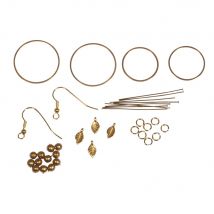 Kit: Pendants D'Oreille Feuille D'Or, Or, 2 Pces - Rayher