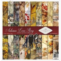 10 Papiers Assorties Scrapbooking 30.5 X 30.5 Cm Itd Collection Autumn Love Story - ITD Collection