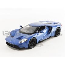 Voiture Miniature De Collection - Welly - Ford Gt - Échelle 1/24 - Bleue - 2017 - Welly