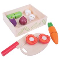 Caisse De Légumes En Bois Bigjigs Toys Avec Planche À Découper - Jouets Alimentaires - Bigjigs Toys