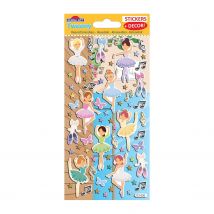 Scène À Décorer Pour Enfants - Cours De Danse - Stickers Puffies - Global Gift