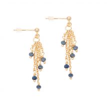 Boucles D'Oreilles Bianca En Pierres Lapis-lazuli - SLOYA