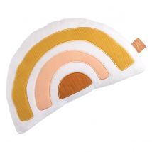 Coussin Arc En Ciel 35x20cm En Coton Blanc - Sauthon