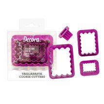 Emporte Pièce Rectangle Cannelé - Set De 4 Pièces - Decoraparty