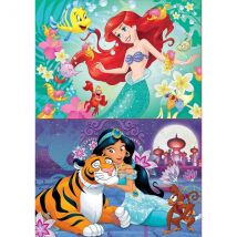 Puzzle Disney : Ariel La Petite Sirene - Jasmine Et Rajah - 2 X 48 Pieces - Educa - 18213 - Educa