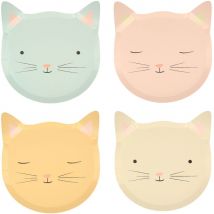 8 Assiettes Chat Pastel - Meri Meri