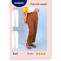 Patron Pantalon - Karl- Taille 34 À 48 - Majam