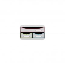 Module De Classement Small-box 3 Tiroirs Black Office - Blanc/arlequin - Exacompta