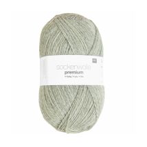 Fil À Chaussette Sockenwoll Premium 4 Brins - 100gr - Rico Design 19 Gris Clair