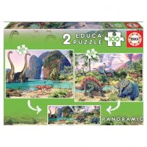Puzzle Dinosaures - Ensemble De 2 X 100 Pièces - Educa Borras