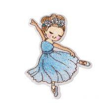 Ecusson Thermocollant Ballerines Ballerine Bleue 7cm X 5cm - My mercerie
