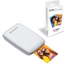 Agfaphoto Mini P.2 - Pack Imprimante Portable Zink Photos Instantanées + Recharge Pour 30 Photos Supplémentaires - Agfa Photo