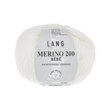 Pelote De Laine À Tricoter Pour Layette Merino 200 Bebe - Lang Yarns 301 Blanc - LangYarns