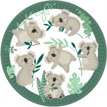 8 Assiettes Koala - Amscan