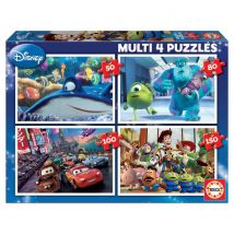 4 Puzzles Pixar Nemo Monstres Et Cie Cars Toys Story - Educa Borras