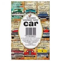 24 Mini Papiers Fantaisis Image 7 X 10,8 Cm Decorer Car - Decorer
