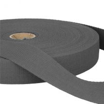 Film 20m Sangle Coton Gris Noir - My mercerie