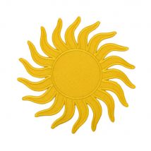 Patch Soleil, Écusson Brodé Summer Vibes, Motif Thermocollant 9 Cm, Made In France - Saperlipopette by Léna