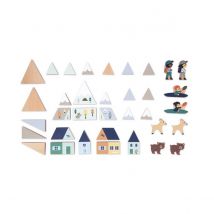 Cubes À Empiler Vallée Blanche - Jeu Éducatif Pour Enfants - Jura Toys